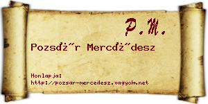 Pozsár Mercédesz névjegykártya